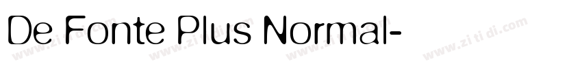 De Fonte Plus Normal字体转换